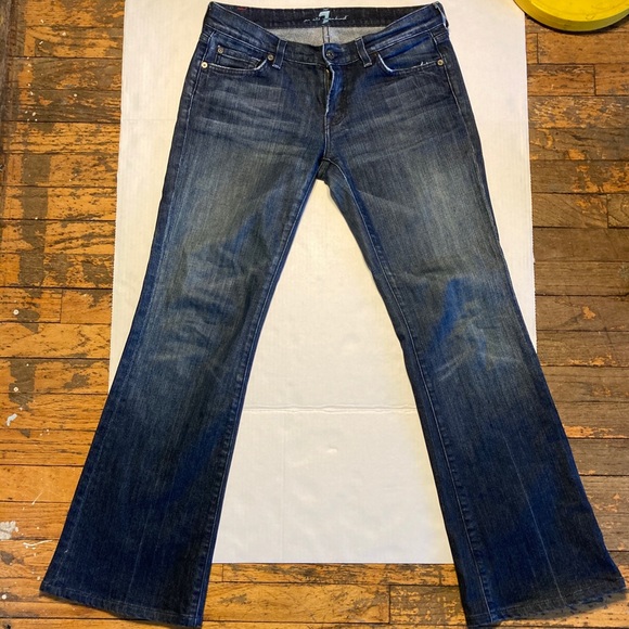 NWOT 7 for all Mankind Flare Jeans with Blue stripe size 29 - Picture 10 of 10